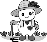 イラスト：しろっぴー農家さん・単色陰影なし17