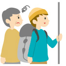 リュックの持ち方
