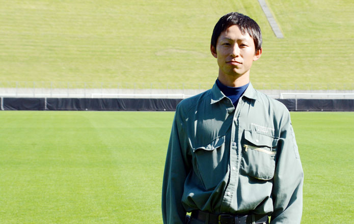 (株)札幌ドーム施設部施設管理課グリーンキーパー中西啓太(なかにし・けいた)さん