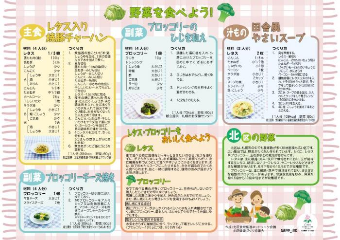 大人用食育ランチョンマット(裏)