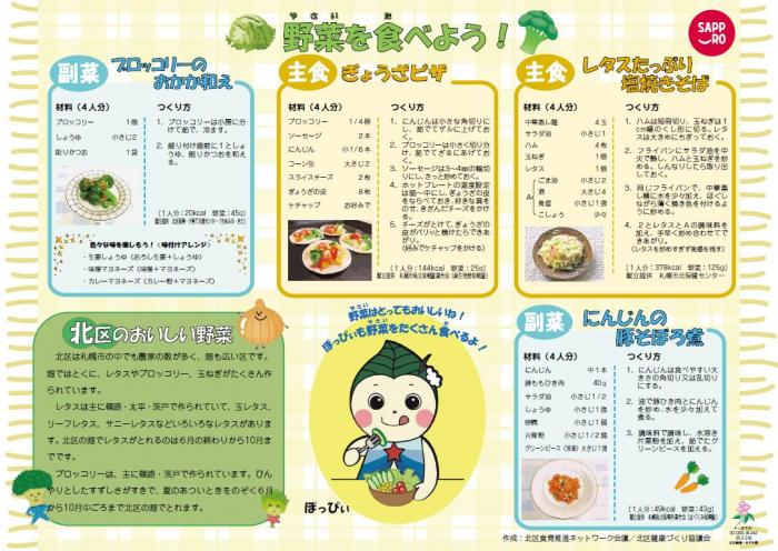 子ども用食育ランチョンマット(裏)