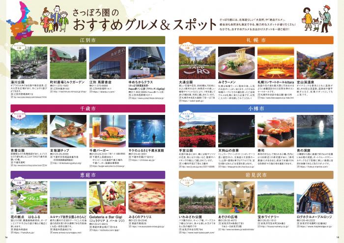 さっぽろ圏移住ガイド「おすすめグルメ&スポット」のページ