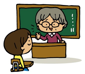 イラスト:授業を受けるきらりくん