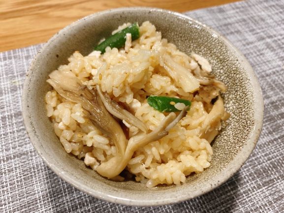 中華風炊き込みご飯の出来上がり写真