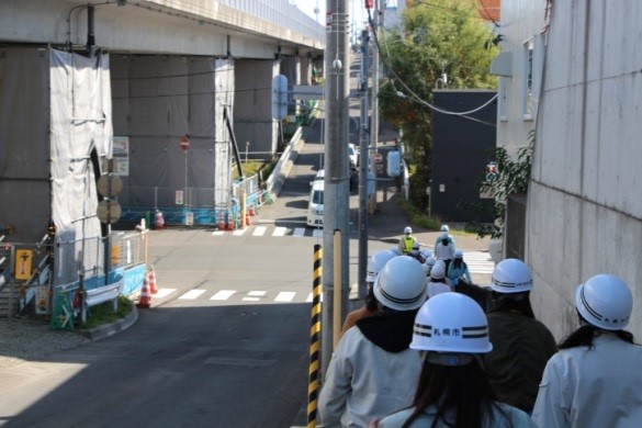 写真:澄川高架橋現場一望