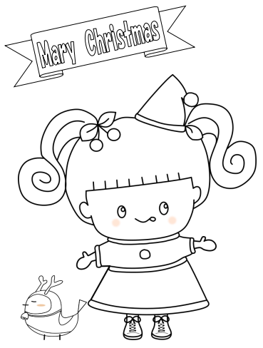 さくらんぼちゃんぬりえクリスマス
