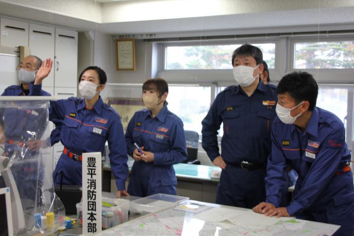 消防団本部の様子その1