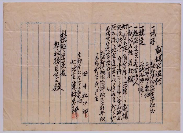 劇場開設願