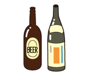 画像:リターナブルびん(一升びん、ビールびんなど)