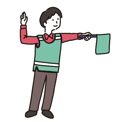 交通整理員のイラスト