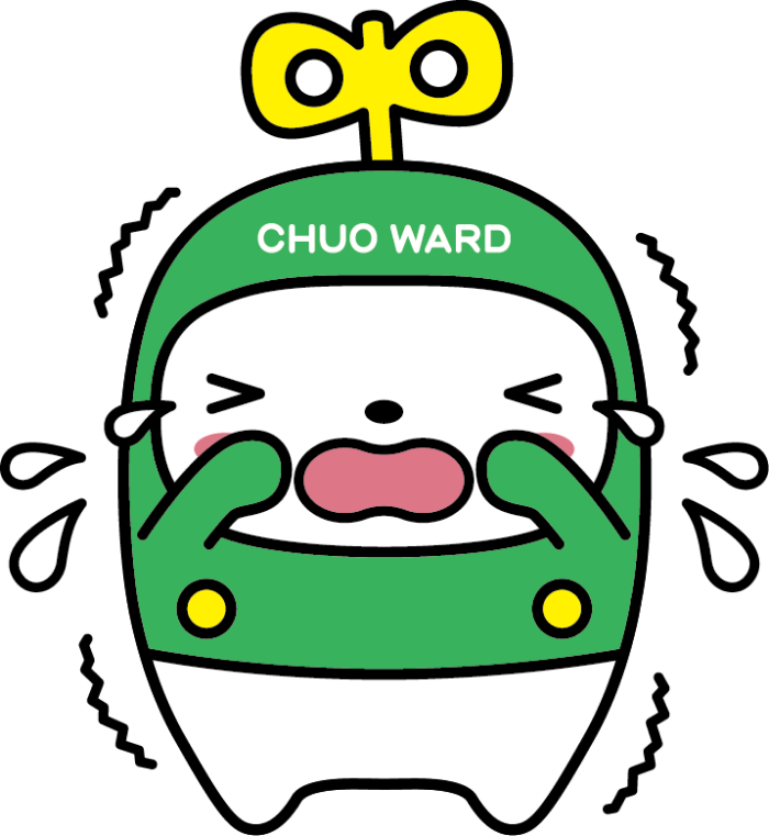 泣いている
