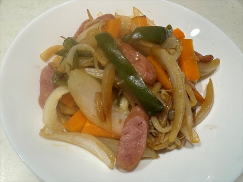野菜たっぷり焼きうどん