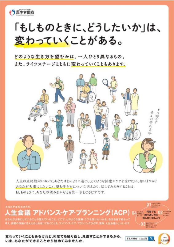 厚労省のACP（人生会議）ポスター