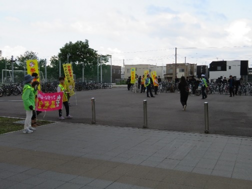 駐輪場における街頭啓発
