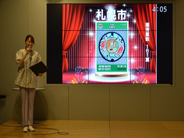 道内マンホールカード総選挙の様子2