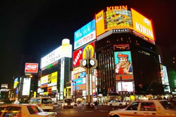 歓楽街(すすきの)の風景