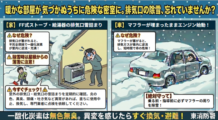 排気口の除雪