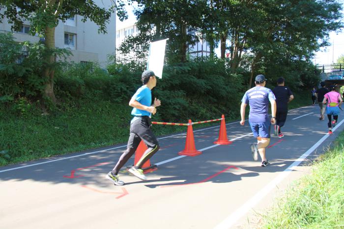折り返し地点の様子