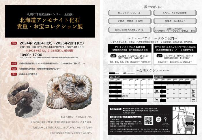 アンモナイト展チラシ画像