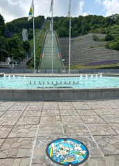 大倉山ジャンプ競技場マンホールの設置場所の写真