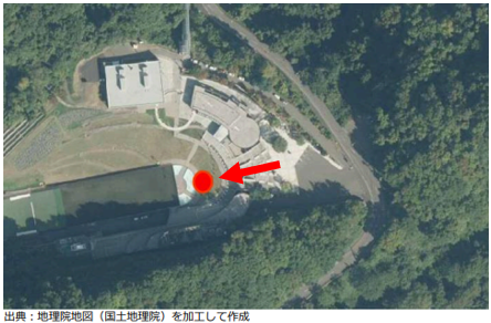 大倉山ジャンプ競技場マンホールの設置場所の地図