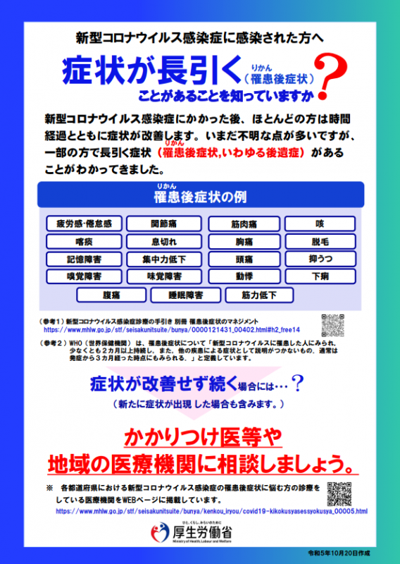 症状が長引くことがあることを知っていますか?