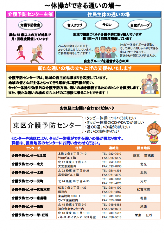 タッピ―体操チラシ裏