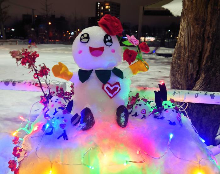 アサヒビール賞1(雪だるまフォト部門 団体の部)