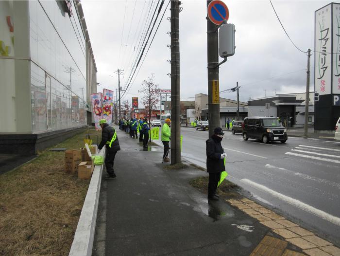 春の交通安全(発寒14条3丁目交差点2)