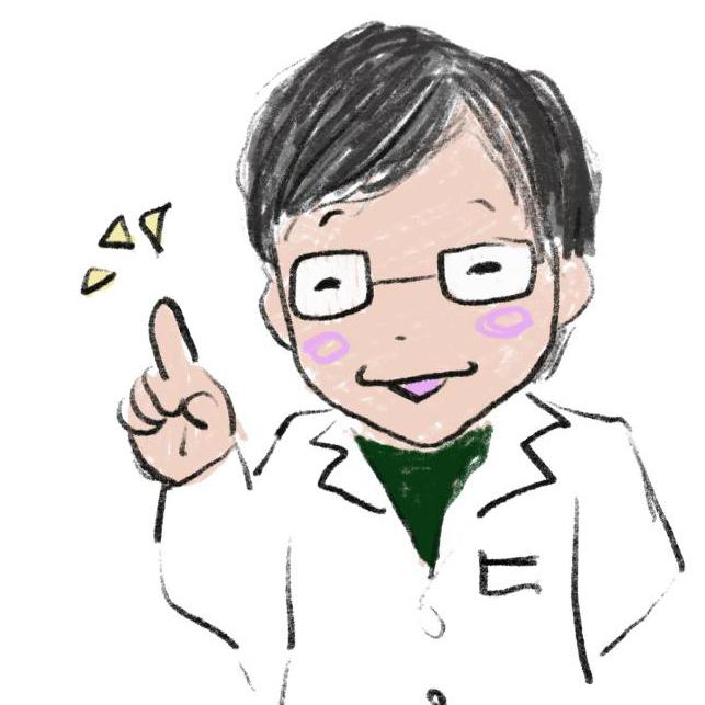 山﨑学芸員のイラスト