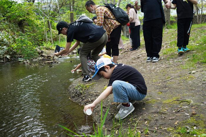ヤマメの稚魚放流の様子2