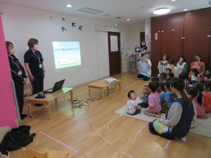 交通安全教室の様子