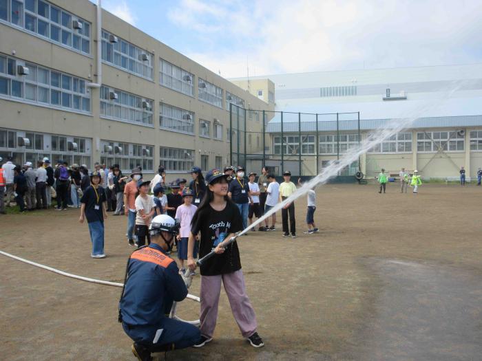 地域交流会（放水体験）