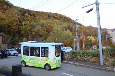 定山渓自動運転バス実証実験3