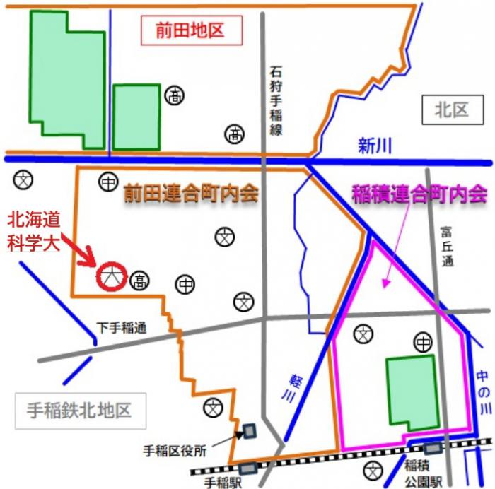 前田地区簡易マップ
