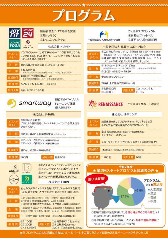 令和7年度第3回目スタートプログラムチラシ（裏）