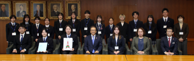 ポートランド市高校生派遣団表敬訪問