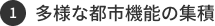 多様な都市機能の集積