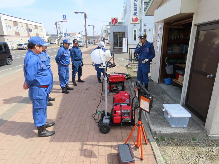 西消防団機械器具点検