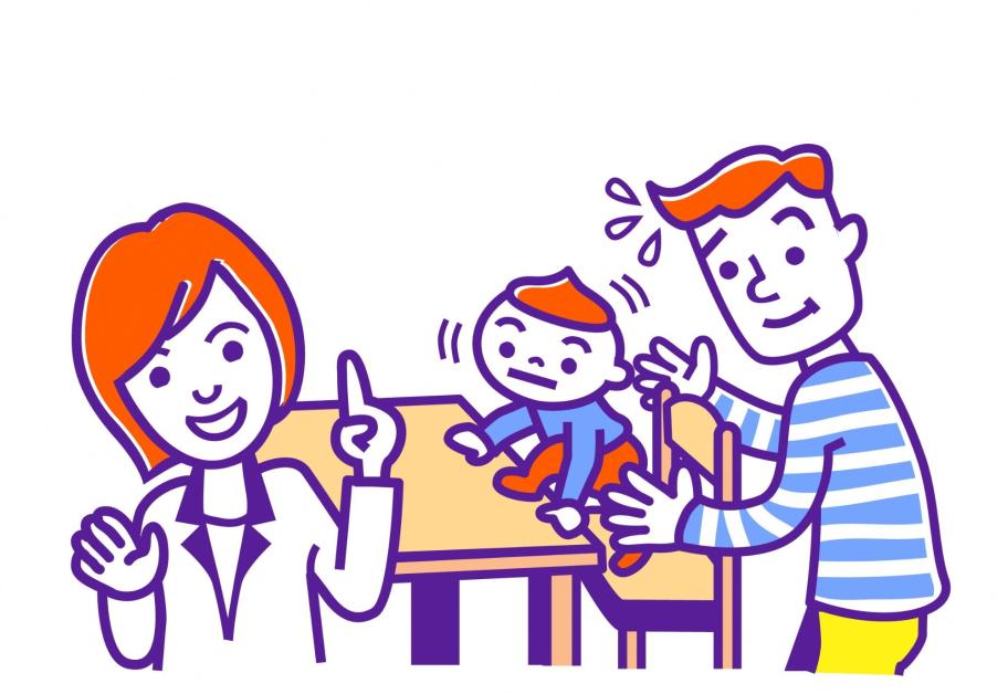 パパと子どものイラスト