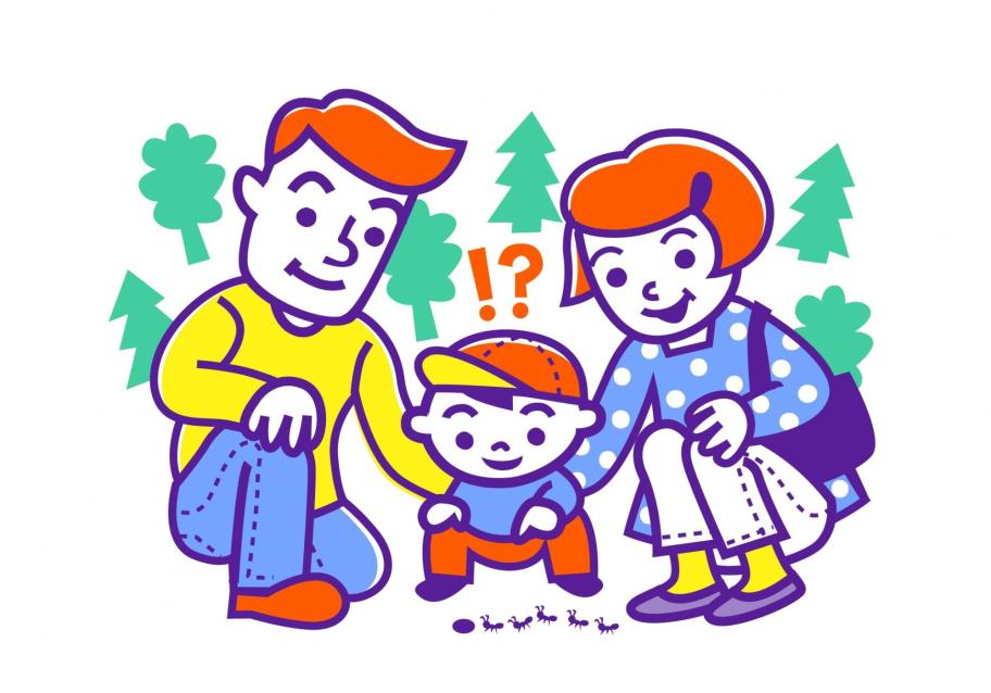 パパと子どものイラスト