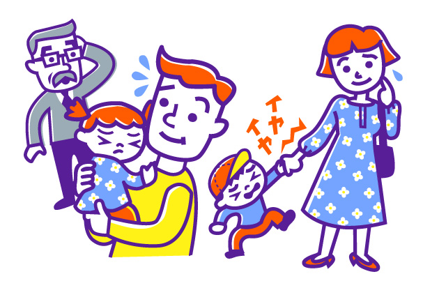 パパと子どものイラスト