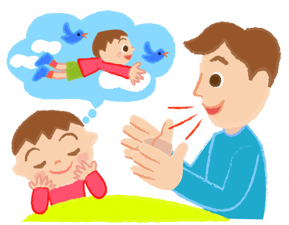 パパと子どものイラスト
