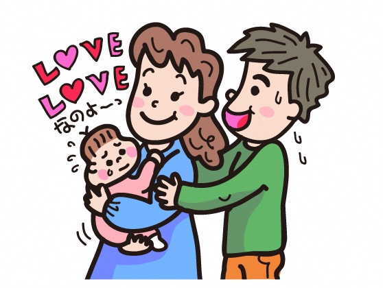 パパと子どものイラスト