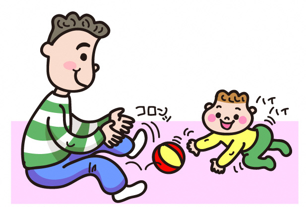 パパと子どものイラスト