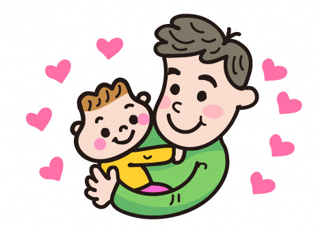 パパと子どものイラスト