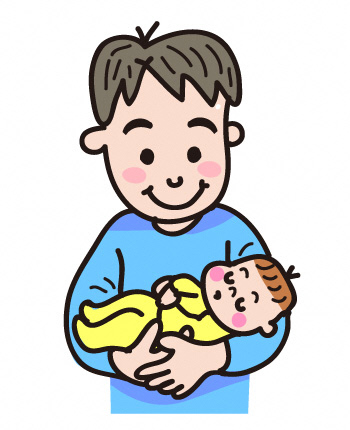 パパと子どものイラスト