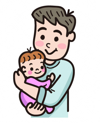 パパと子どものイラスト