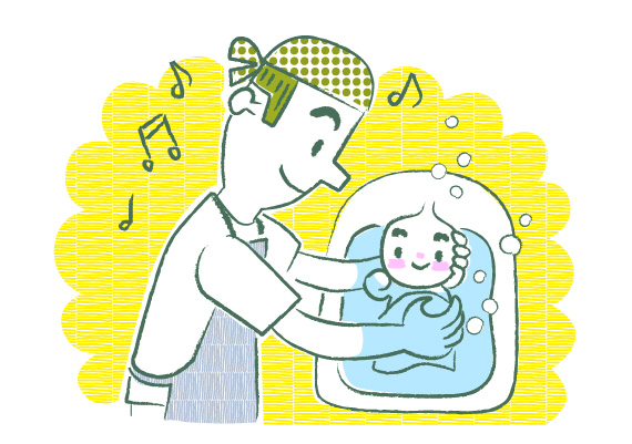 パパと子どものイラスト1