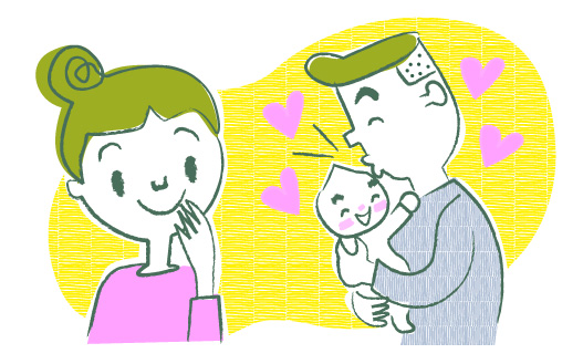 パパと子どものイラスト